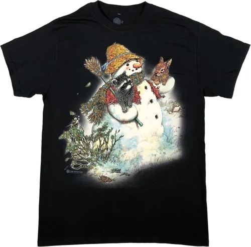 Vista 9 de The Mountain Camiseta de manga corta The Mountain Warrior Wolf para hombre Negro - Catpun