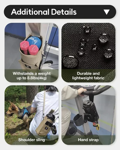 Vista 4 de Soporte magnético para botella de agua, imán integrado para una fácil fijación al equipo de ejercicio, multiusos, con eslinga, impermeable