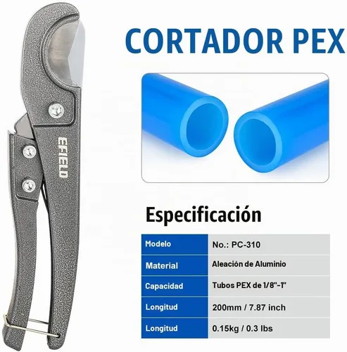 Vista 4 de EFIELD 3/8" - 1" Pex Pipe y cortador de tubos de plástico (TOOL026) 32 ES