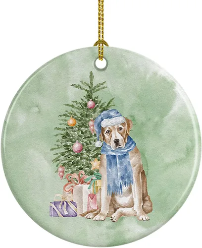 Vista 17 de Caroline's Treasures Bulldog, Bulldog inglés #2 y árbol de cerámica adorno colgante para árbol de Navidad, decoración colgante para el hogar