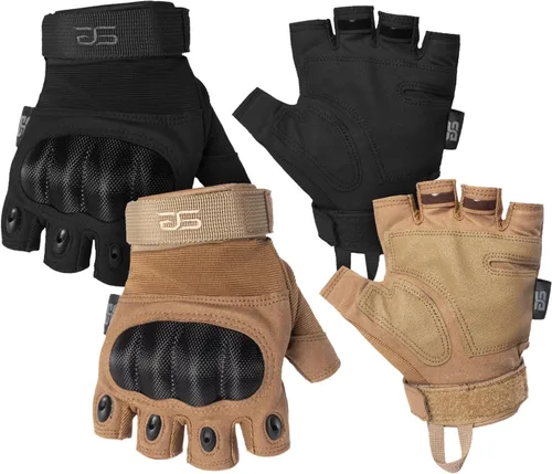 Vista 10 de Glove Station - Guantes tácticos de nudillos sin dedos para hombre - Guantes de motocicleta para tiro táctico, Airsoft, caza, trabajo policial