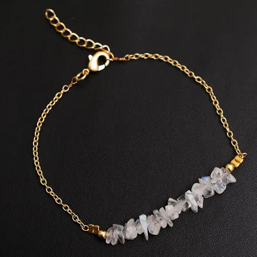 Vista 21 de Gempires Natural Chips Bar Bracelet, Energy Healing Crystals, Birthday, Gift for Her, Gemstone Jewelry 8 inch