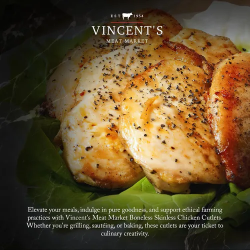 Vista 7 de Vincent's Meat Market Chuletas de pollo, totalmente naturales, de primera calidad, sin hueso, sin piel, gruesas, 8 libras (4 paquetes de 2 libras)