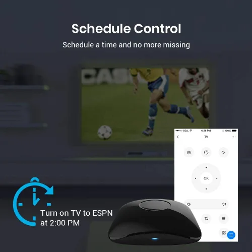 Vista 10 de BroadLink RM4 Pro IR RF - Hub de control remoto con cable de sensor, controlador inteligente WiFi para automatización del hogar, TV, ventilador