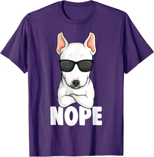 Vista 100 de Camiseta de perro Bull Terrier para niños y mujeres, Negro