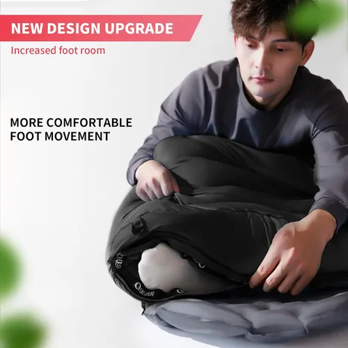 Vista 4 de Down Sleeping Bag for Adults, 600 Fill Power Ultralight Backpacking
