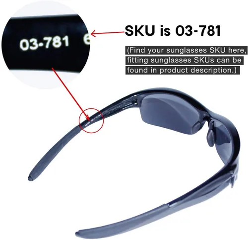 Vista 4 de Walleva Lentes de repuesto polarizadas de titanio + negro para gafas de sol Oakley Commit SQ