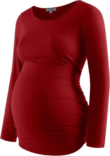 Vista 10 de GINKANA Camiseta de béisbol para mujer, cuello redondo, manga raglán floral, camiseta superior de maternidad, blusa para embarazo Esqueleto A-glow