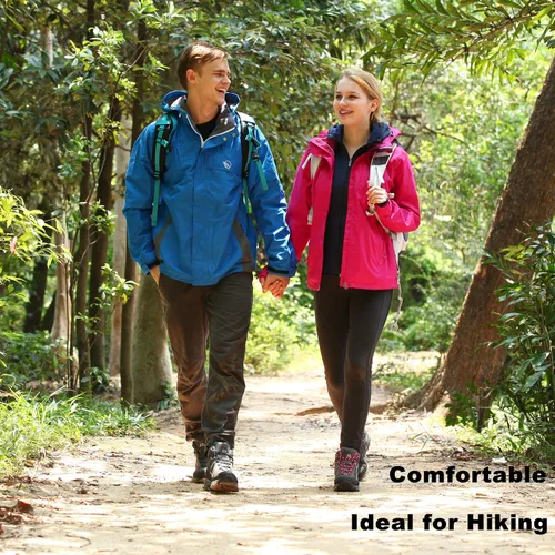 Vista 5 de Clorts Botas de senderismo para mujer, impermeables, ligeras, para senderismo, campamento, para exteriores, con agarre de alta tracción, 5.5