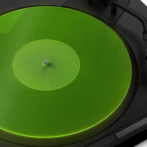 Vista 11 de TAKMORK - Tapete para tocadiscos, acrílico de 12 pulgadas y 0.118 in con hueco central de etiquetas, color blanco Helps Reduce Static Buildup