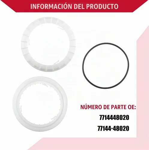 Vista 7 de No.7714448020 Retenedor de anillo de bloqueo de bomba de combustible con anillo de sello para Toyota Highlander 2004-2010 1 Set Blanco