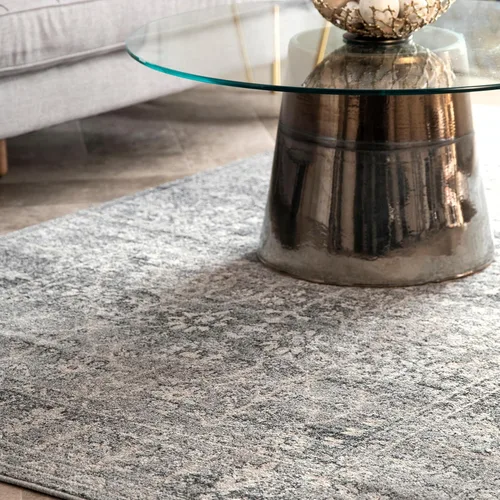 Vista 7 de nuLOOM Bessie - Alfombra tribal de 4 x 6 pies para sala de estar, dormitorio, comedor, cocina, gris/marfil