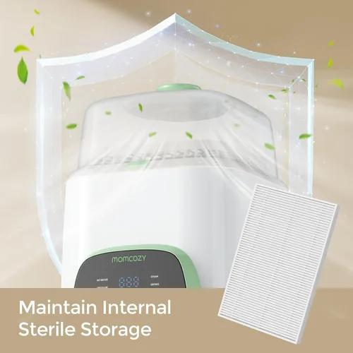 Vista 6 de Momcozy KleanPal Pro Filtro de aire de repuesto – 99.97% de filtración eficaz para lavadora de biberones – Seguro y fácil de instalar – Filtro