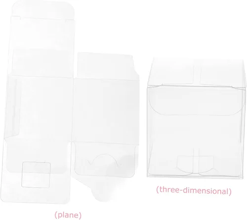 Vista 6 de Luxshiny Caja de regalo de 50 unidades, cajas de regalo transparentes para cupcakes, macarrones, dulces, cajas de plástico transparente para bodas