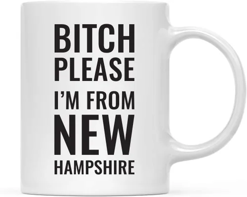 Vista 108 de Andaz Press Taza de café de 11 onzas, regalo de broma, Bitch Please I'm from Alabama, paquete de 1, incluye caja de regalo, divertidas ideas