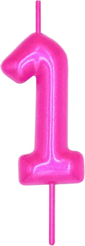 Vista 88 de DERVENTA Vela con números de 2.36 pulgadas, decoración perfecta para cumpleaños, brunch, postre, pastel, 1 pieza (número 0 rosa)