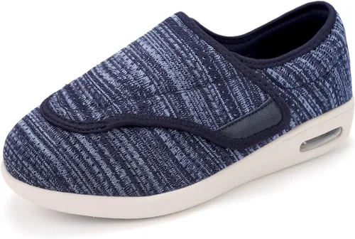Vista 7 de Zapatos para diabéticos, ligeros y anchos para caminar, con cierres ajustables para edema diabético, fascitis plantar, juanetes, artritis, pies