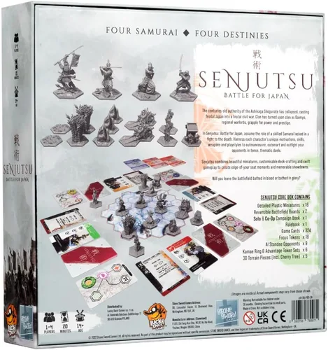 Vista 3 de Senjutsu: Battle for Japan - Juego de duelo samurái con miniaturas y manualidades de mazos, juego de estrategia para niños y adultos, a partir de 14