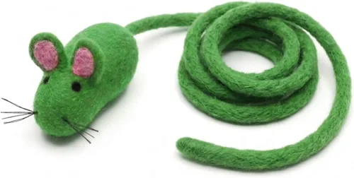 Vista 33 de Glaciart One Mini juguete de fieltro para gatos, tamaño de gatito y gato pequeño, juguete de lana natural, juguete interactivo suave y mullido
