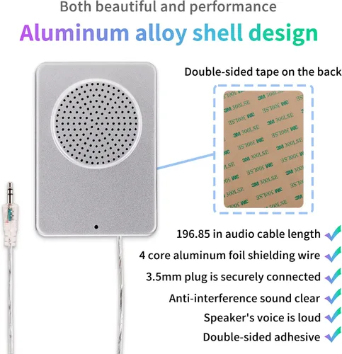 Vista 6 de DESHUN Sistema de intercomunicación de ventana de doble manera, altavoces de ventana, un walkie-talkie que se puede conectar al vidrio, micrófono
