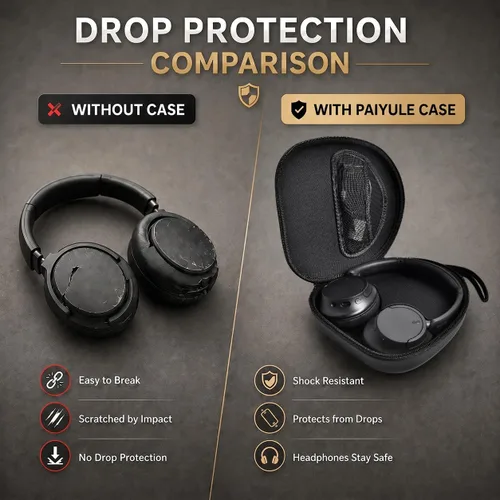 Vista 5 de Funda de auriculares para Sony WH-CH720N WH-CH520 WH-1000XM4 para Soundcore Q20i Q20 Q30 para auriculares JBL Tune 720BT 510BT con cancelación
