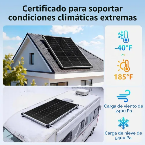 Vista 4 de Panel solar 400W tipo N 18BB,25.6% eficiencia 12V módulo fotovoltaico,2 Panel solar monofacial tipo N 2pc-200W