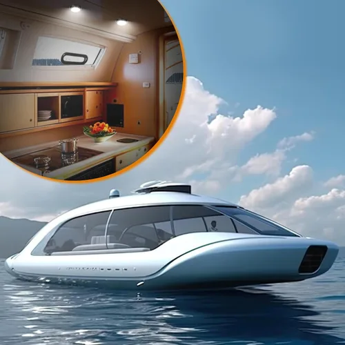 Vista 6 de RVZONE Luces de cúpula marinas para barco 12V LED Luces interiores para cabina de barco con interruptor de palanca de 5.5" Luz de cabina LED