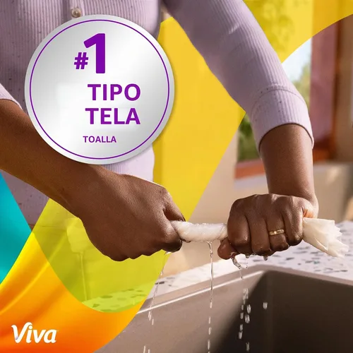 Vista 6 de Viva Signature - Toallas de papel de tela, 3 rollos dobles, 86 hojas por rollo
