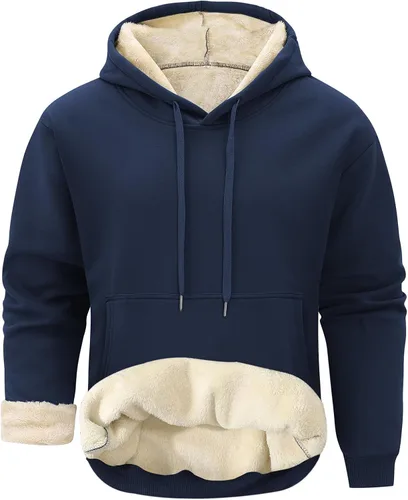 Vista 18 de Gihuo Sudadera de forro polar con cuello redondo y forro polar para hombre 02 Ejército