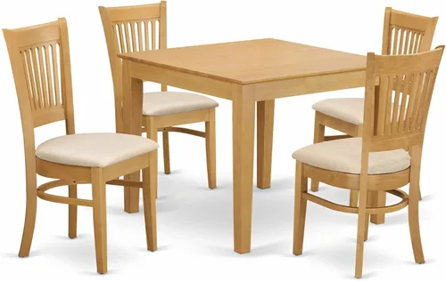 Vista 11 de East West Furniture OXVA3-LWH-C - Juego de muebles de comedor de 3 piezas contiene una mesa de cocina cuadrada y 2 sillas de comedor tapizadas