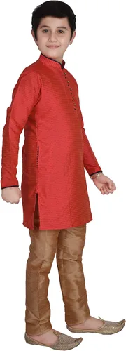 Vista 4 de Pro-Ethic Style Developer Ropa india de seda para niño, ropa tradicional Kurta, conjunto para niños Paquete de 1 (S-135)