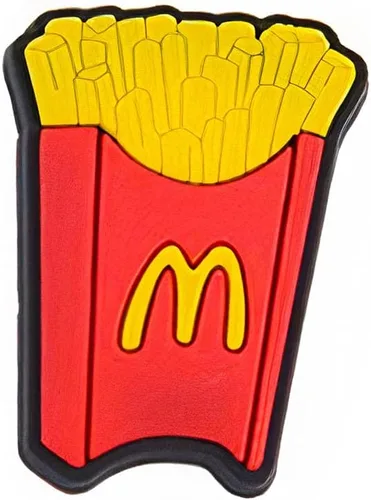 Vista 4 de 4 dijes para zapatos Mc Dõnàld Croc para zapatos de Mc Dõnàld. Colgantes de decoración de zapatos. Se adapta a la decoración de sandalias de zuecos