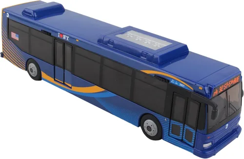 Vista 11 de Daron MTA Autobús de la Ciudad de Nueva York 16" Autobús Articulado RT8571 Juguete, Azul, Marrón