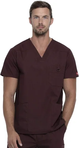 Vista 11 de Dickies EDS Signature - Camiseta médica para hombre, cuello en V Negro