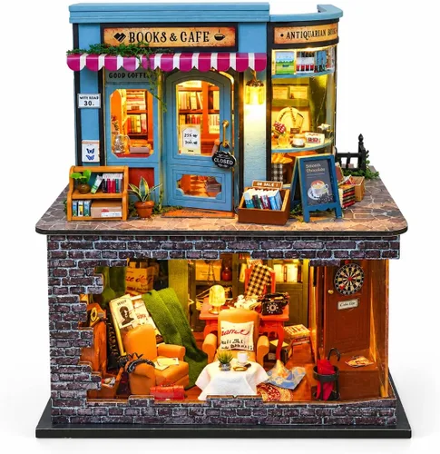 Vista 8 de Spilay Kit de casa en miniatura para adultos, kit de casa de muñecas en Pabellón de construcción