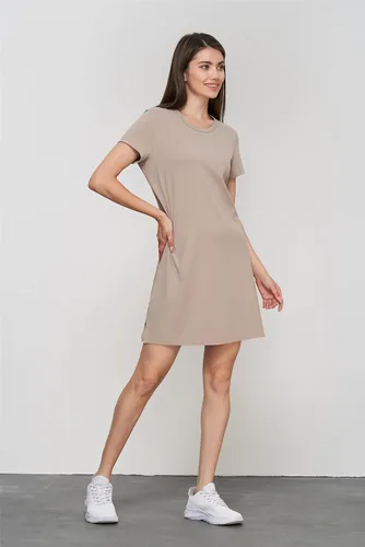 Vista 4 de altiland Vestido de tenis de entrenamiento atlético de manga corta para mujer