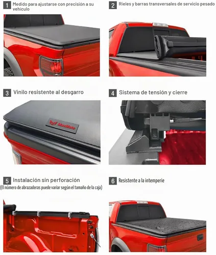 Vista 2 de MaxMate Funda enrollable suave para cama de camioneta compatible con Ford Maverick 2022-2026