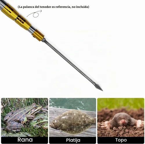 Vista 4 de Brazo de pesca telescópico de 6.2 pies con 3 dientes, gancho de pesca telescópico de acero inoxidable con tornillo de 8 mm, arpones barbados