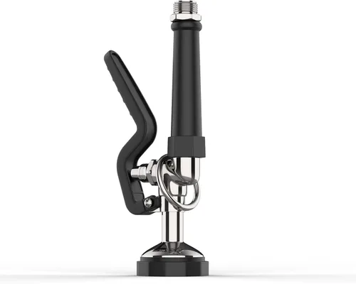 Vista 7 de Pulverizador de fregadero comercial con manguera de acero inoxidable de 45 pulgadas, pulverizador de preenjuague de 1.42 GPM, rociador de platos