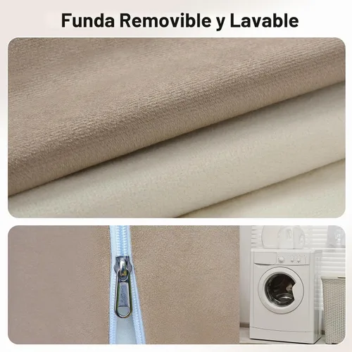 Vista 6 de Vekkia Almohada de lectura de 21 pulgadas para sentarse en la cama, almohada ergonómica de cuña trasera de 60° con espuma de múltiple densidad