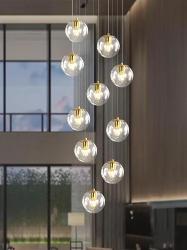 Vista 48 de ykolupty Lámpara colgante negra de 1 luz moderna de globo de vidrio gris ahumado, luces colgantes para isla de cocina, luces colgantes ajustables
