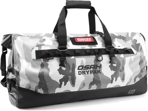 Vista 34 de Bolsa de lona impermeable 25L/40L/60L – Bolsa trasera de motocicleta resistente, bolsa seca enrollable para viajes, camping, canotaje, kayak