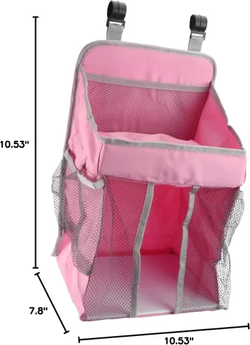 Vista 10 de ibasenice Bolsa de almacenamiento para organizador de pañales de guardería, bolsa colgante para cama y cuna de almacenamiento para cuna y cochecito