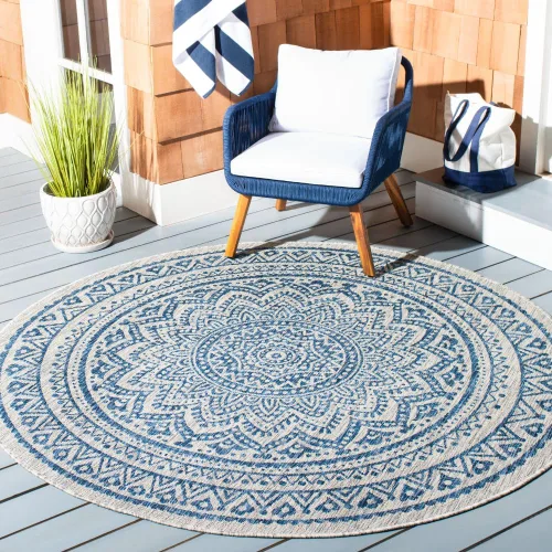 Vista 86 de SAFAVIEH Alfombra lavable al aire libre Courtyard Collection - 2'3" x 5', marfil y verde, no desprende pelusa y fácil limpieza, ideal para patio