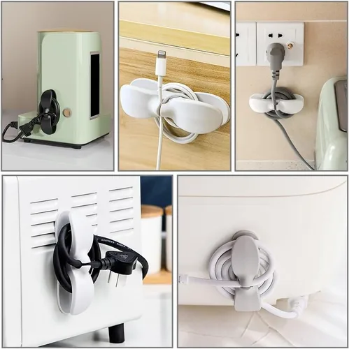 Vista 4 de Organizador de cables para electrodomésticos, organizador de cables de 6 piezas mejorado para electrodomésticos, 6 unidades, organizador de alambre