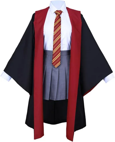 Vista 3 de Magician Themed Hooded Cloak Adult Teens, Black Wizard Robes Men Women,Halloween Movie Role Play Costume