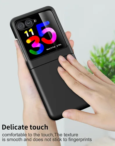 Vista 4 de Feitenn Funda para Moto Razr Plus, protector de pantalla para Moto Razr Plus, funda delgada de policarbonato duro a prueba de golpes con película