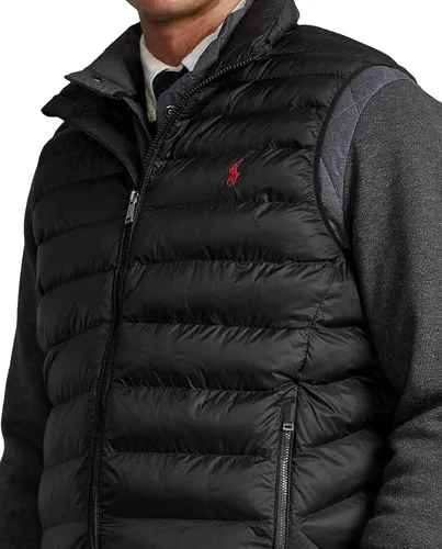 Vista 4 de Polo Ralph Lauren chaleco acolchado para hombre, chaleco acolchado, cremallera completa