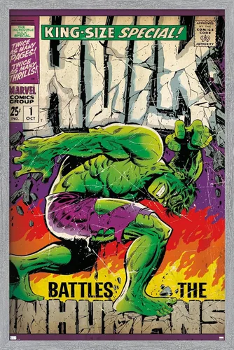 Vista 16 de Trends International Marvel Comics Hulk - Póster especial #1 para pared, 34 pulgadas de largo x 22.4 pulgadas, versión enmarcada en negro Versión