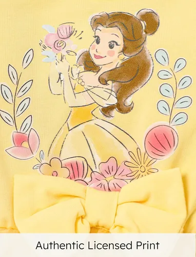 Vista 4 de Disney Vestido de tul de manga larga para bebé de princesa, disfraz de fiesta de cumpleaños